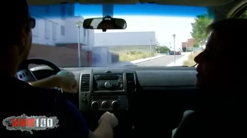 Pee stop in car with French blonde milf Alicia Flore photo 02