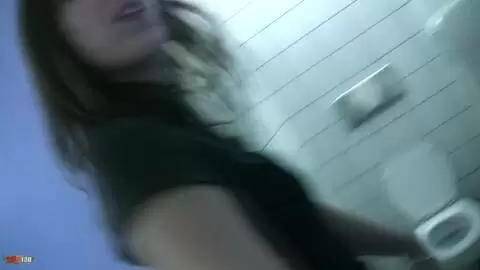 Erotic Expo Adventure Following Babe Allya to Public Restroom for a Pee Scene photo 10