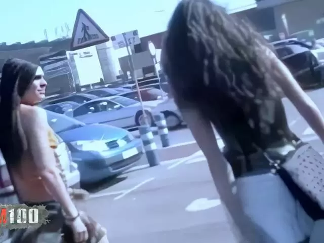 Alys Rebel and Barbara Nux perform at Barcelona airport photo 1