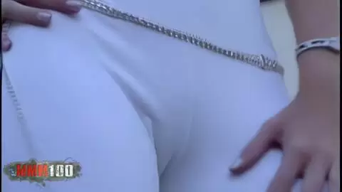 Photos with young French girl Alys Rebel in super sexy white jumpsuit photo 07