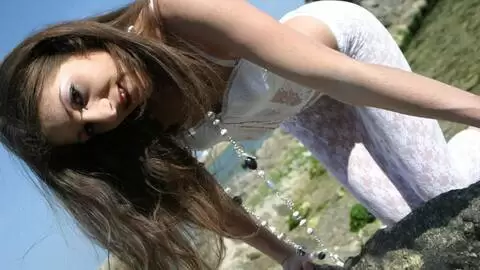 Sexy wet teen nude in the sea photo 8