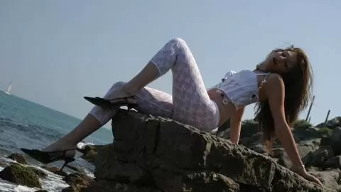 Sexy wet teen nude in the sea photo 11