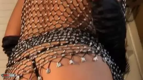 Pornstar brunette with big boobs Ana Martin dancing and stripping with a black outfit  photo 03