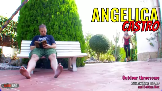 Outdoor threesome with Angelica Cas...