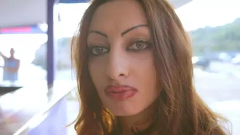 Pornstar arab brunette Angelina doing a hot striptease  photo 4