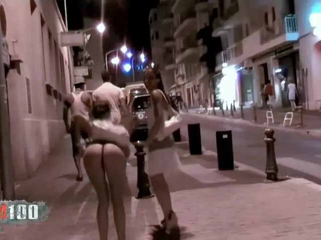 Angie Kiss and Alys Rebel play tease in the streets of Cassis part 2 photo 1