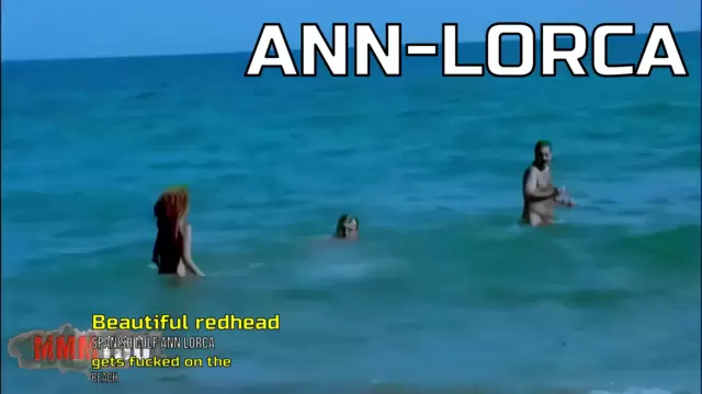 Beautiful redhead spanish milf Ann Lorca gets fucked on the beach