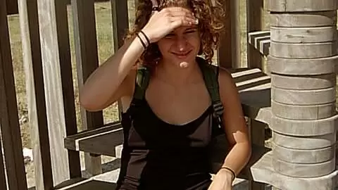 Pretty little Anna dancing and stripping in the stairs  photo 3