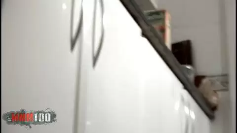 Aude and Angelina having some sex fun in the kitchen photo 08