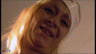 Mature blonde fucks herself ha