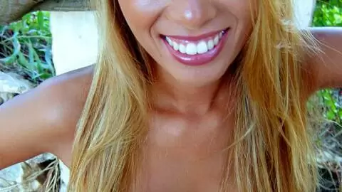 Nice teen asian with big tits Bamboo removing clothes in the woods  photo 16