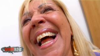 Blonde brazilian granny ass fu