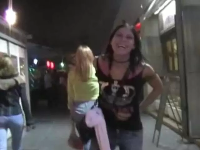 Barbara and Angelina having fun in a bar part 2 photo 2