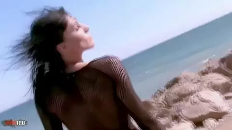 Hot young brunette Barbara Nux removing clothes  photo 08