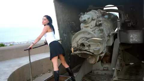 Horny teen brunette Barbara Nux stripping  photo 9