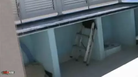 Gorgeous young brunette Barbara Nux strips on the terrace photo 08