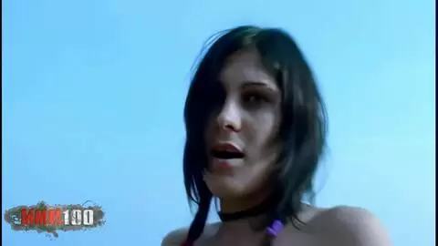 Lovely brunette Barbara Nux doing a hot striptease by the sea  photo 16