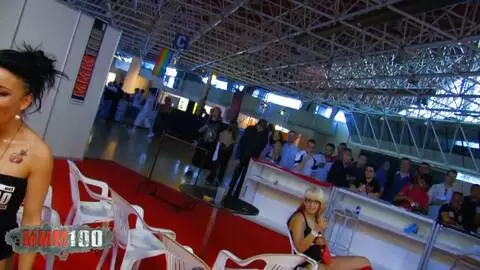 Wet games for Milky and Jordanne at the Barcelona erotic show 2010 edition photo 16