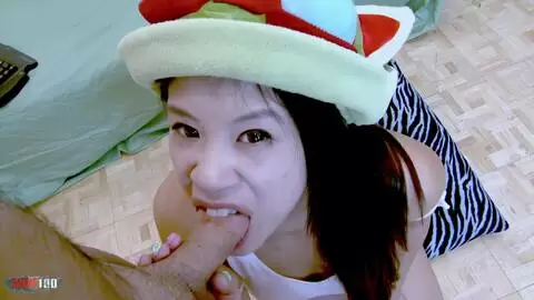 Little asian babe Asia Zo sucking and fucking a pathetic loser photo 07