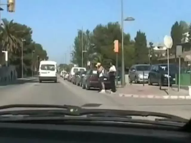 Gorgeous young Asian Betty shows her pussy in the car photo 5