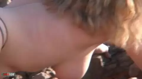 Pretty petite blonde with big boobs Calia B removing clothes by the sea  photo 10