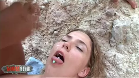 Calia B's Hardcore Beach Session with Her Big Natural Tits Bouncing photo 15