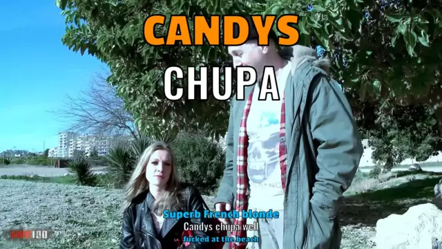 Superb French blonde Candys chupa well fucked at the beach