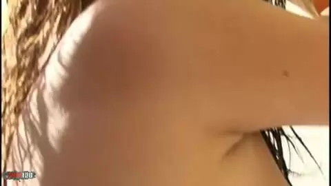 Hot young brunette with big tits Carla doing a strip on the terrace  photo 06