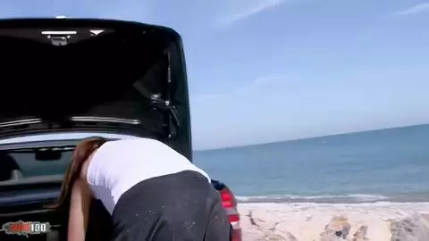 Young French girl Carla filmed while she gets ready