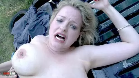 Carola a Milf with huge natural big tits fucked in the woods photo 09