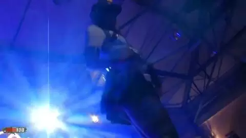 Slut black babe dancing and stripping in public photo 02