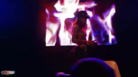 Slut black babe dancing and stripping in public photo 16