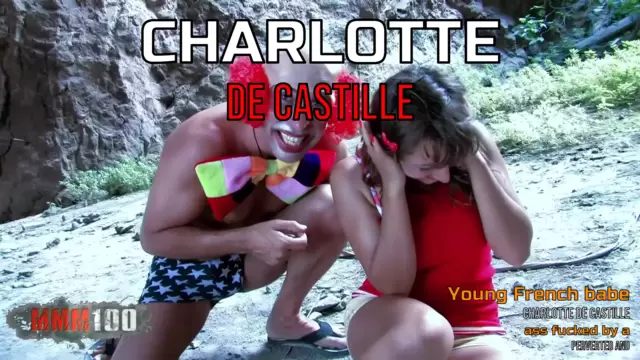 Young French babe Charlotte de Castille ass fucked by a perverted and hysterical old clown