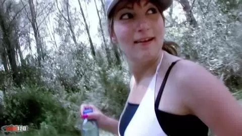 Porn jogging in the woods with Charlotte de Castille photo 01