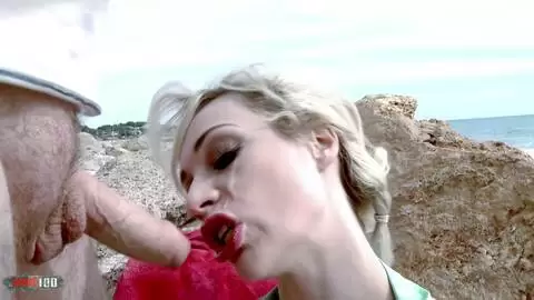 Fucking on the beach with big tits british pornstar Chessie Kay photo 16