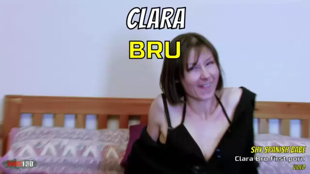 Shy spanish babe Clara Bru first porn video