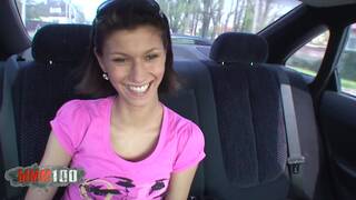 Brunette fucked on the roadsid