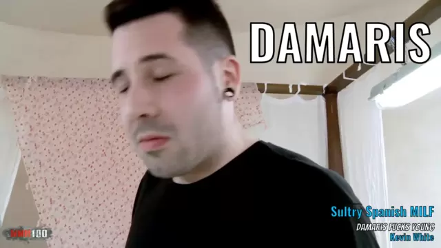 Sultry Spanish MILF Damaris fucks young Kevin White