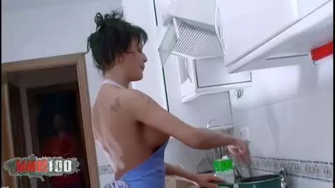 Alex fist fucking Delfynn Delage in the kitchen photo 01