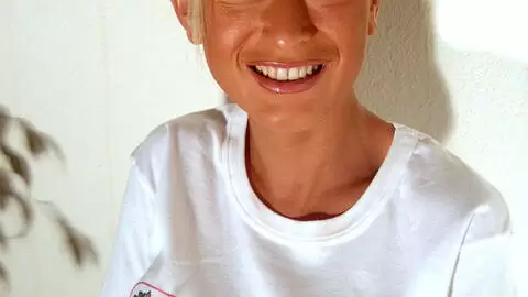 Blonde touching herself  photo 2