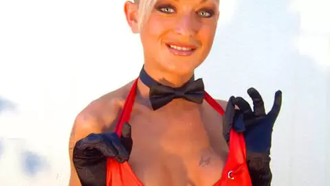 Blonde touching herself  photo 3