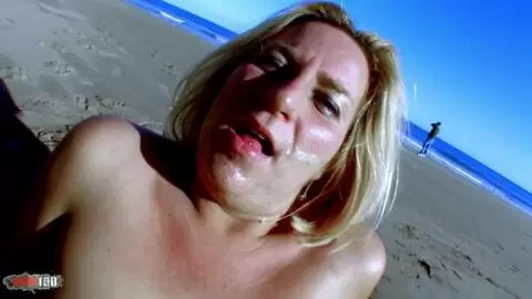 Fat french milf ass fucked on a public beach by a younger spanish cock photo 16