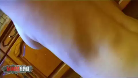 Djamy, arab MILF playing with a carrot in  the kitchen - remastered photo 07