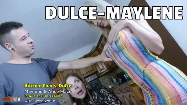 Kitchen Chaos: Dulce Maylene & Alice Maze in Wild Anal Threesome with Kevin White