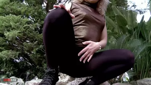 Eli Sex, showing her body in the garden  photo 02