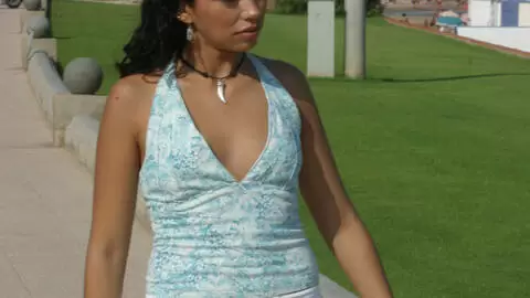 Hot petite brunette Emilce getting naked  photo 1