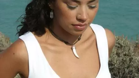 Hot petite Emilce dancing and stripping in the rocks  photo 2