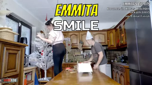 Emmita\'s Big Tits Bounce in Xmas K...