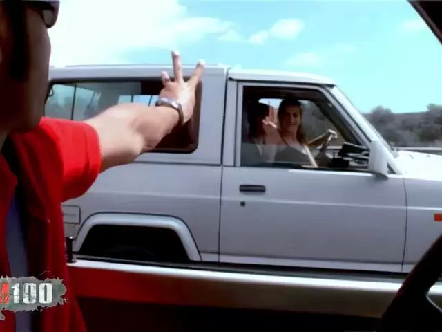 Emy and Alys Rebel play tease on the highway photo 1