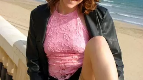 Hot teen brunette Emy stripping on the beach  photo 2